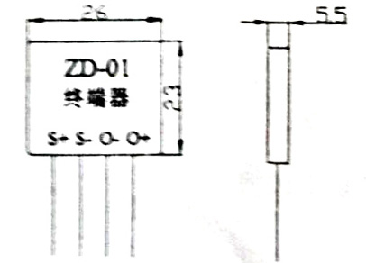 ZD-01终端器的外形示意图