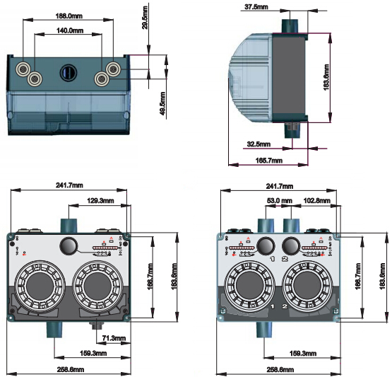 IAS-1X-CH吸气式感烟火灾探测器外形尺寸
