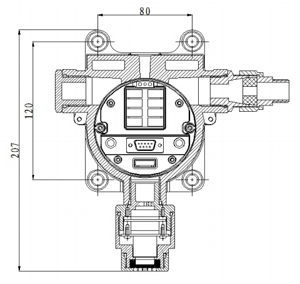 SL-D720点型可燃气体探测器外形尺寸