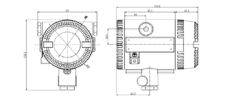 SL-D622火焰探测器外形及安装尺寸