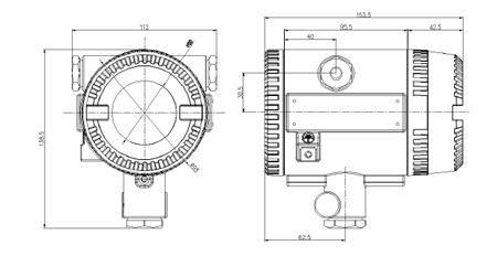 SL-D610紫外火焰探测器外形及安装尺寸图 