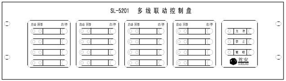SL-5201多线联动控制盘面板外形图