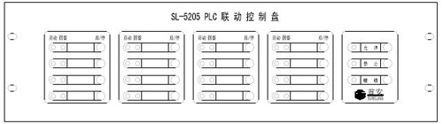 SL-5205PLC联动控制盘面板外形图