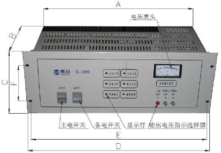 M5000柜式控制器电源前面板图