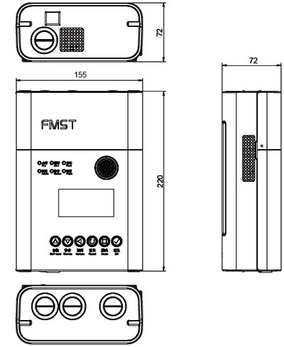 FMST-FXV-22B吸气式感烟火灾探测器尺寸图
