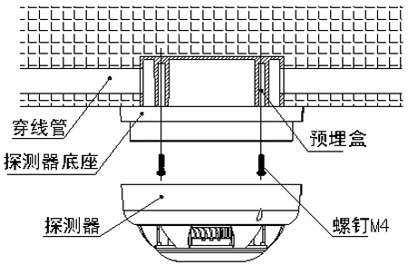 SH-BK2D-S点型光电感烟火灾探测器安装图