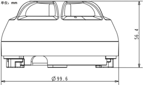 JTW-A2F-FDT181C点型感温火灾探测器(含底座)外形尺寸图