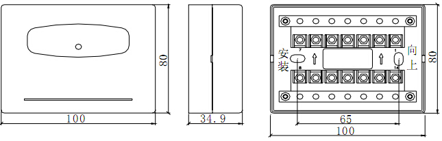 GM612输入模块尺寸结构示意图