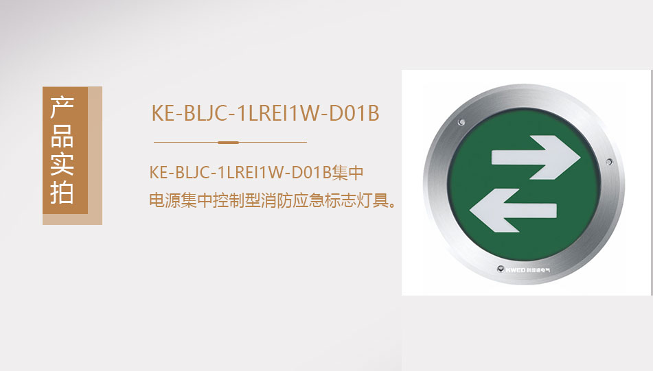 KE-BLJC-1LREI1W-DO1B集中电源集中控制型消防应急照明灯具实拍图
