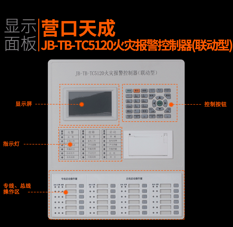 JB-TB-TC5120火灾报警控制器（联动型）显示面板