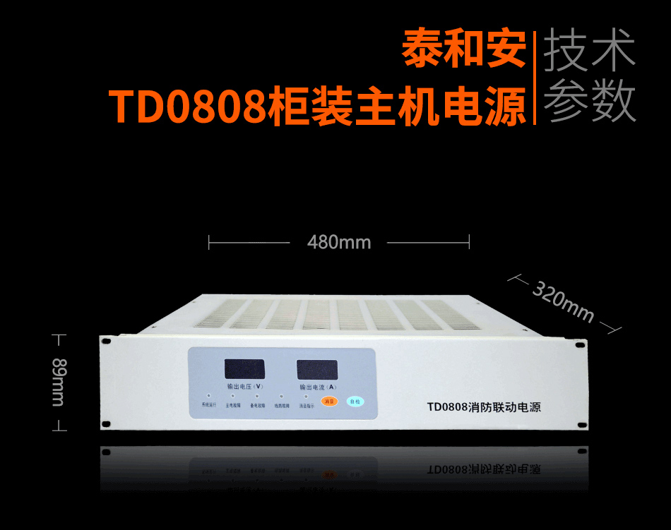 TD0808柜装主机电源展示
