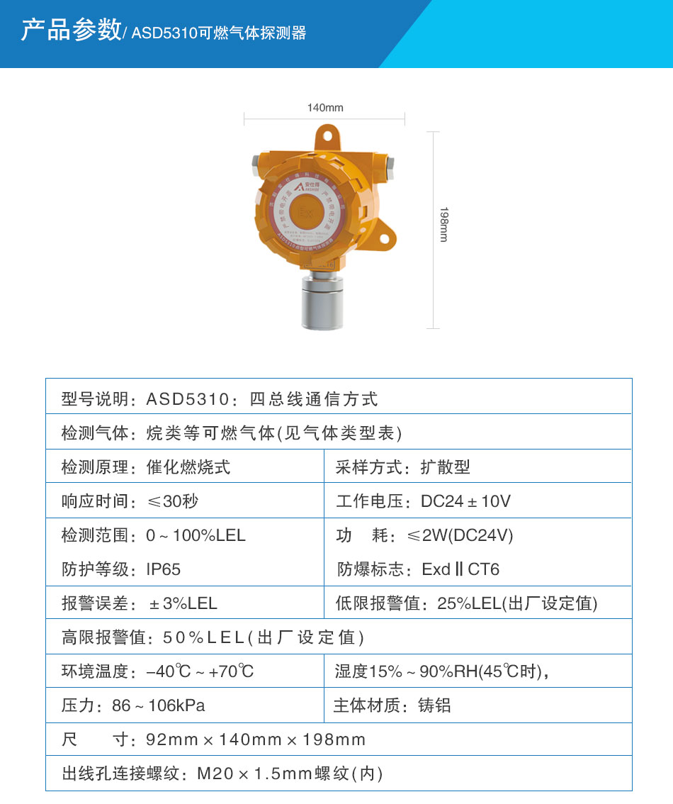 ASD5310可燃气体探测器