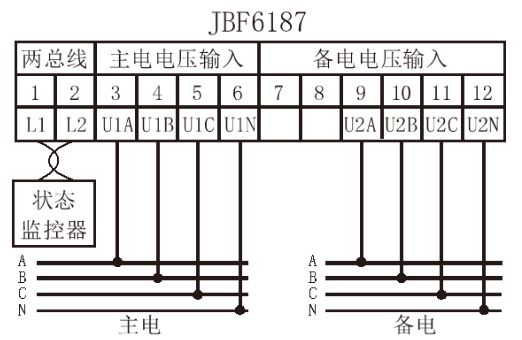 JBF6187三相四线电压信号传感器安装布线