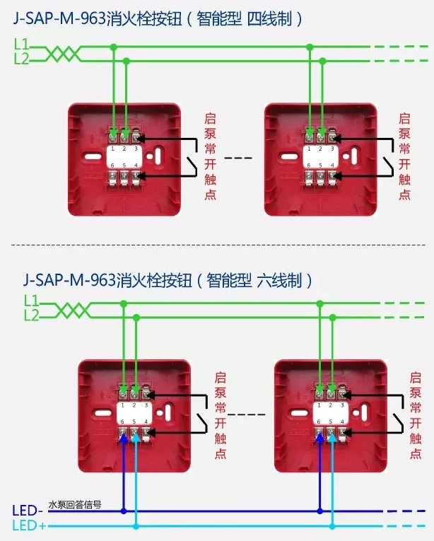 J-SAP-M-963消火栓按钮安装接线图