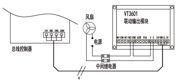 VT3601联动输出模块接线图