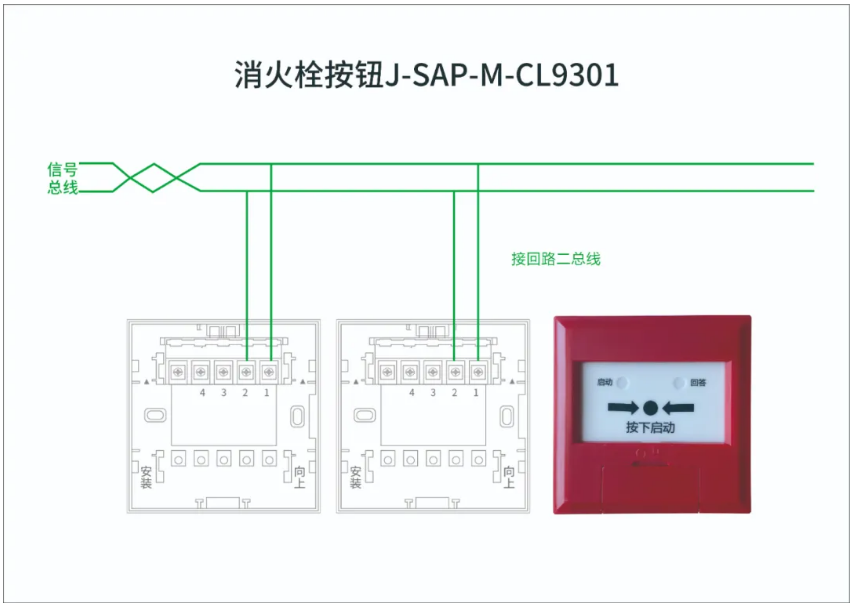 J-SAP-M-CL9301消火栓按钮接线图