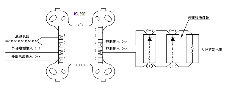 ISL350输出模块接线图