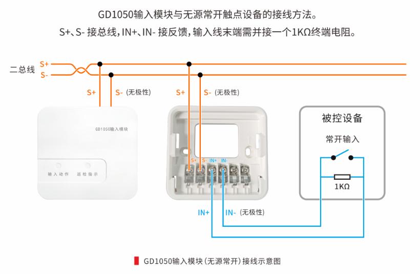 GD1050输入模块接线图（常规接线）
