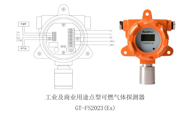 FS2023(Ex）工业及商业用途点型可燃气体探测器接线图