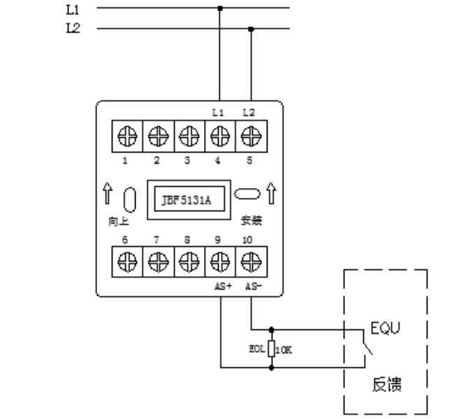 JBF5131A输入模块无源常开信号接线图