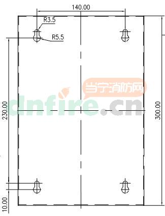 IFE-B01探测器控制箱安装尺寸
