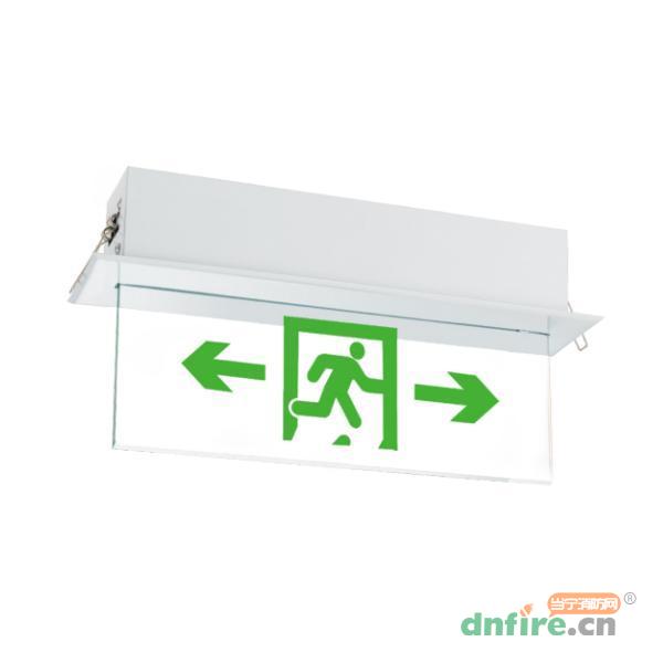Z-BLJC-2LROEⅡ0.5W-1432集中电源集中控制型消防应急标志灯具 嵌顶式