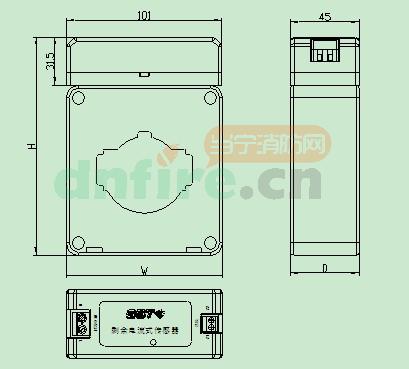 GST-DH9501/5剩余电流传感器结构