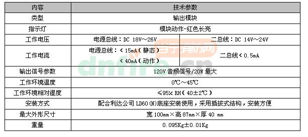 LD6804EN主要技术指标