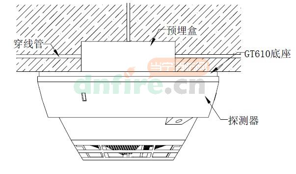 GT610非编码探测器底座安装示意图