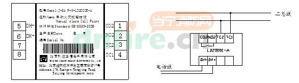 J-SA P-M-LD2000E-A端子图与接线图示例