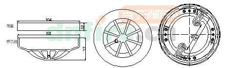 JTW-ZDM-LD3300EN结构与安装尺寸图