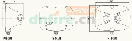 JTGB-HW-BK51/IR3/S三波段红外火焰探测器的外形结构