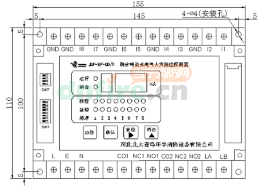 JBF-EF-BD/R(R8)剩余电流式电气火灾监控探测器