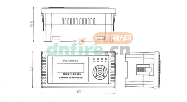 XE3112SWL电气火灾监控探测器总结构图