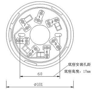 探测器底座外形示意图