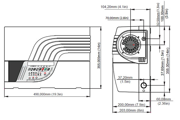 VFT-15吸气式感烟火灾探测器产品尺寸图