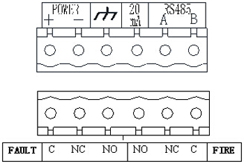 JTGB-HW-BK51Ex/IR2红外火焰探测器端子图
