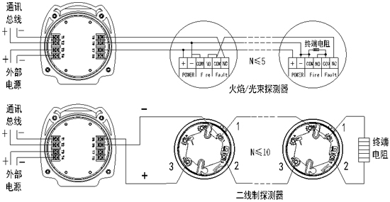 NFB700-BK8005Ex中继模块接线示意图