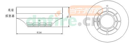 JTQ-BM-LD3101/B天然气可燃气体探测器安装尺寸图