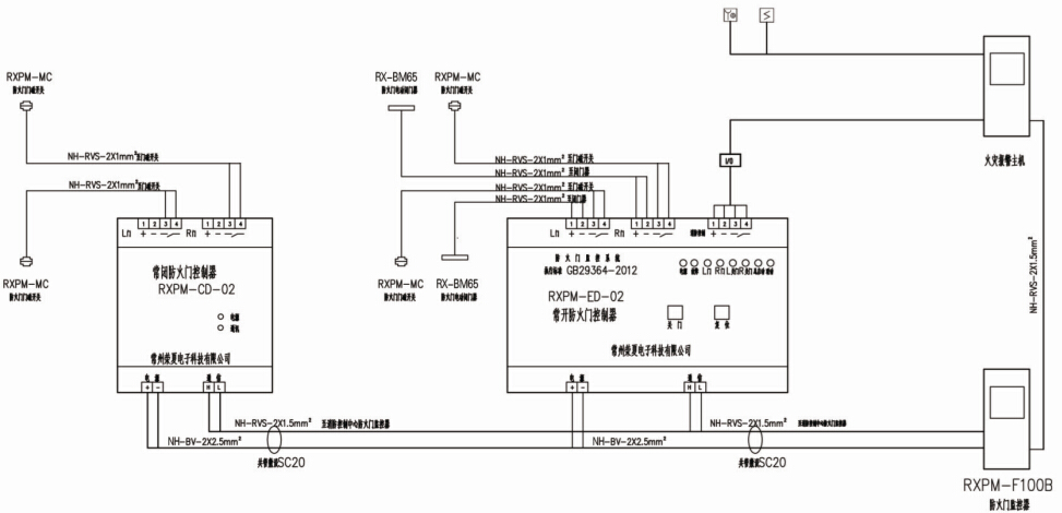 RXPM防火门控制器原理图