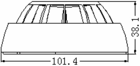 TW-ZOM-GW601感温火灾探测器外形尺寸图