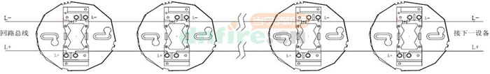 JTW-ZOM-GW601点型感温火灾探测器接线示意图