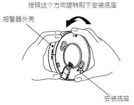 JTWJ-BD-5630/B独立式感温火灾探测报警器拆卸的方法
