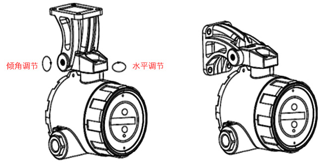 安装吊架和安装孔距示意图