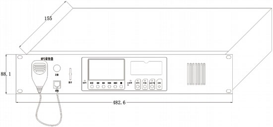 HY2722D MP3播放盘外形尺寸图