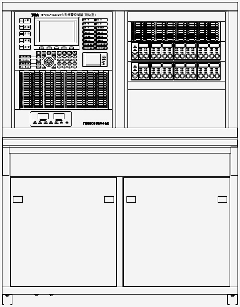 JB-QTL-TX3016A火灾报警控制器外观结构示意图