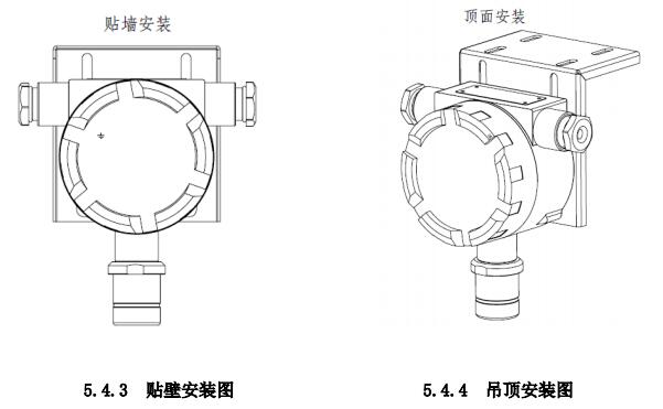 JTQ-CH281Ex可燃气体探测器安装方式