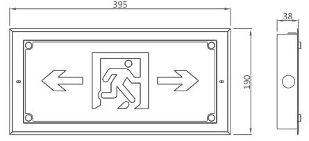 KE-BLJC-1LROE1W-RO1S集中电源集中控制型消防应急标志灯具（嵌入式）