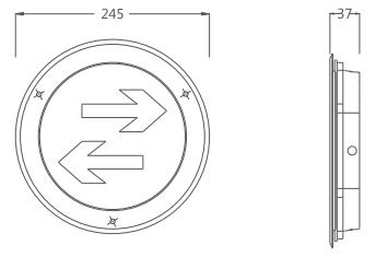 KE-BLJC-1LREI1W-DO1B集中电源集中控制型消防应急标志灯具