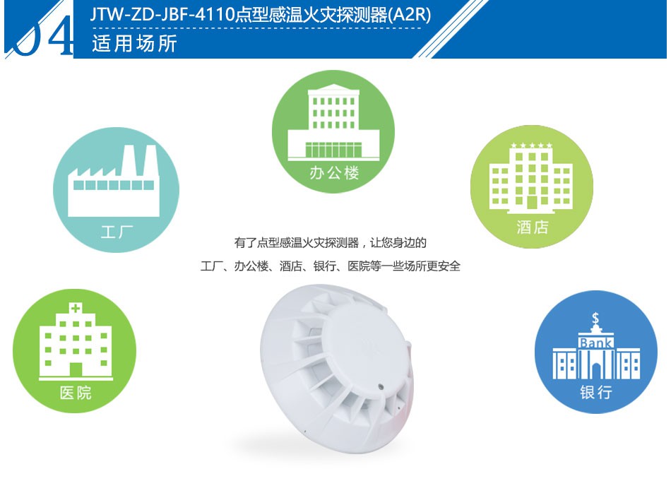 JTW-ZD-JBF-4110点型感温火灾探测器(A2R)产品应用场所